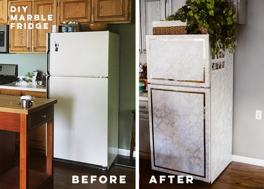 DIY Marble Chic Fridge Makeover — Liz Morrow