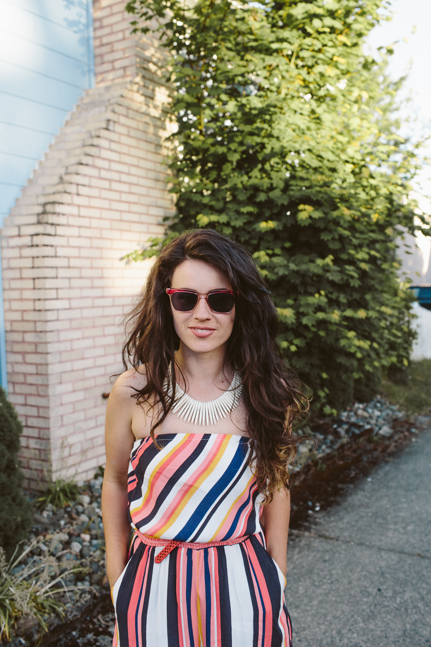 Striped Jumpsuit Summer Outfit