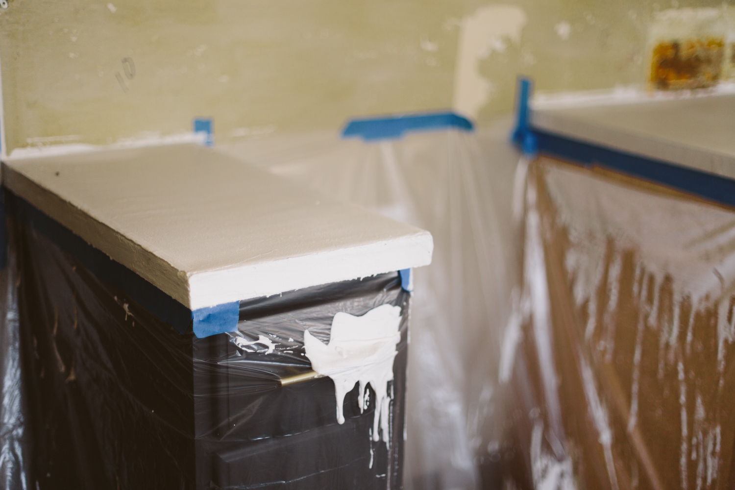 Diy White Concrete Skimcoat Countertop Liz Morrow