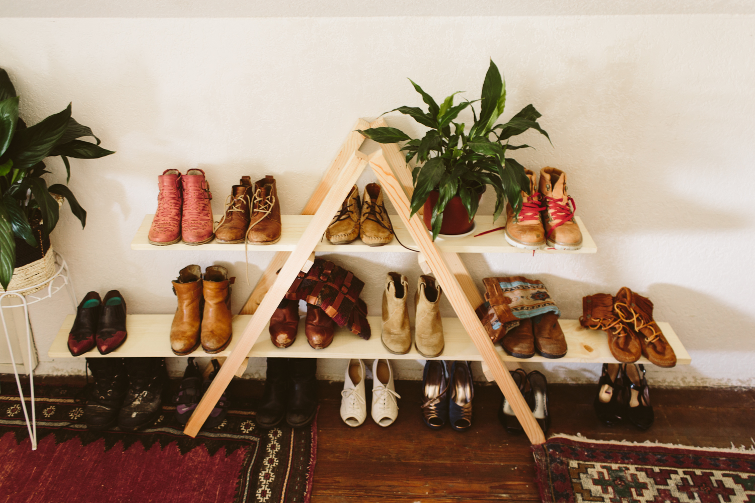 DIY Triangle Shoe Storage Shelf — Liz Morrow