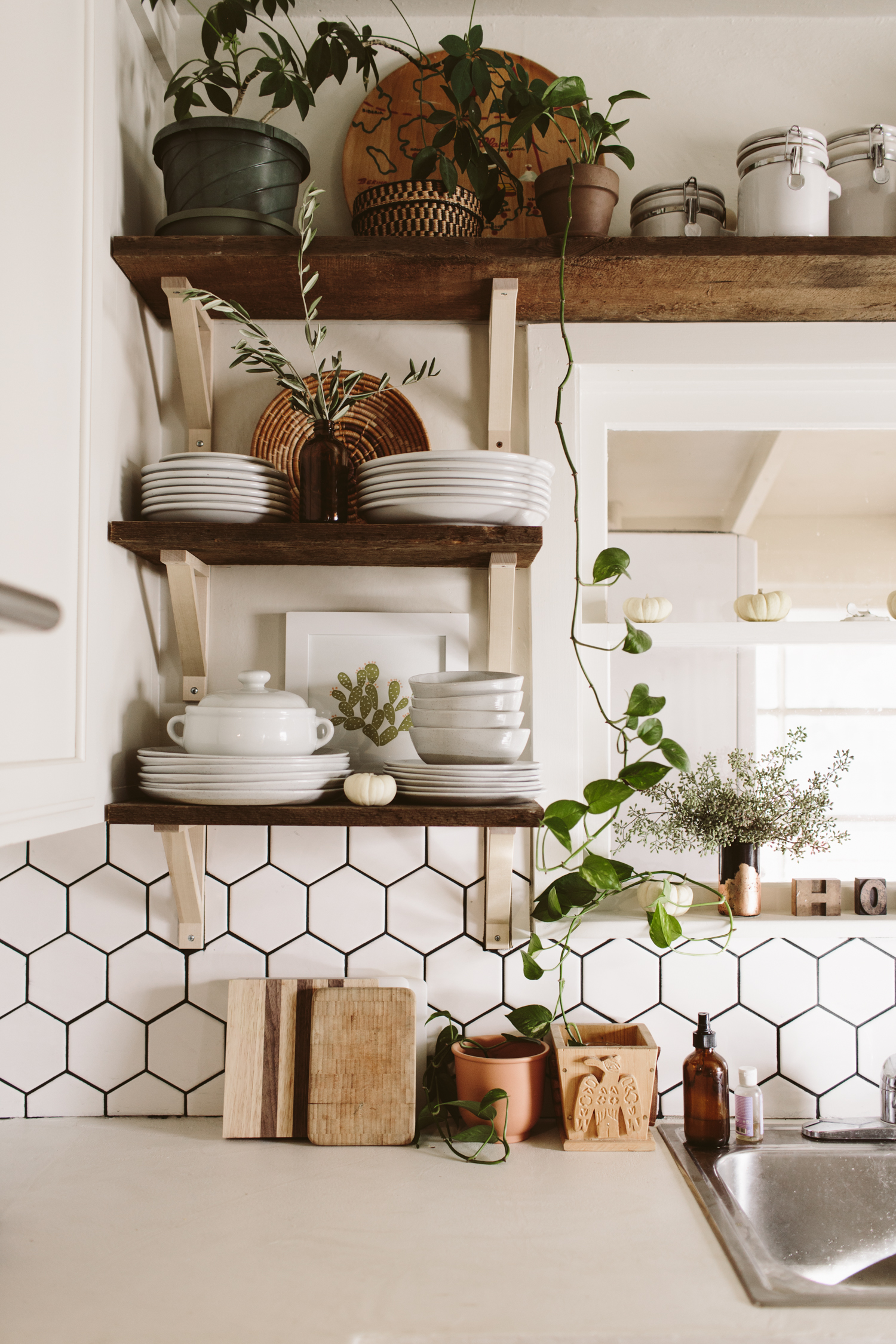 Fresh Boho Kitchen Remodel Before + After
