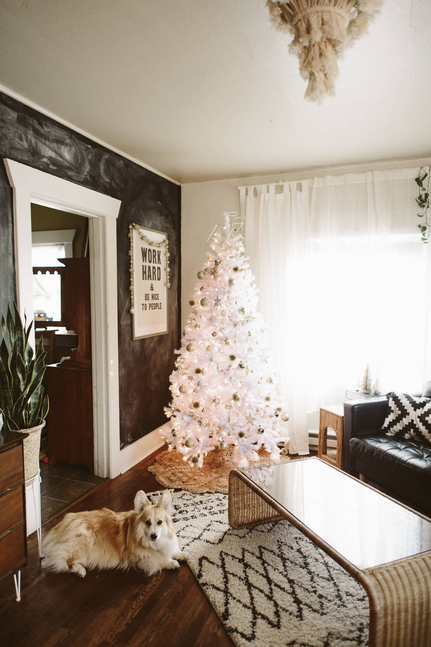 All White Christmas Tree (morning room decor!) - Artsy Chicks Rule®