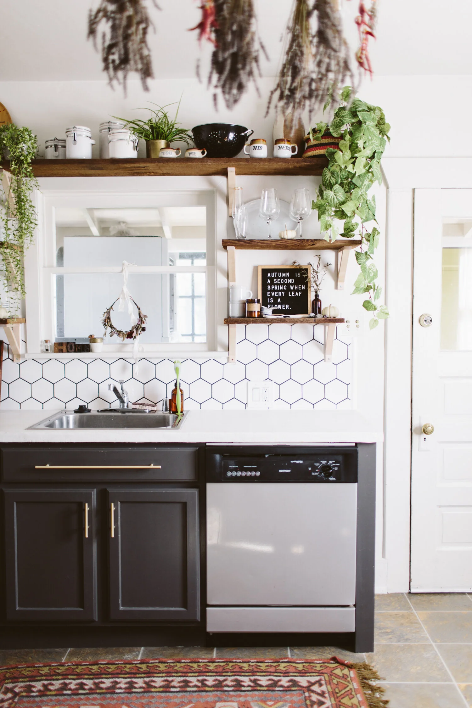 Kitchen With Diy Painted Cabinets