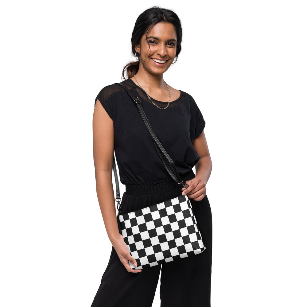 Black & White Checkered Sling Bag