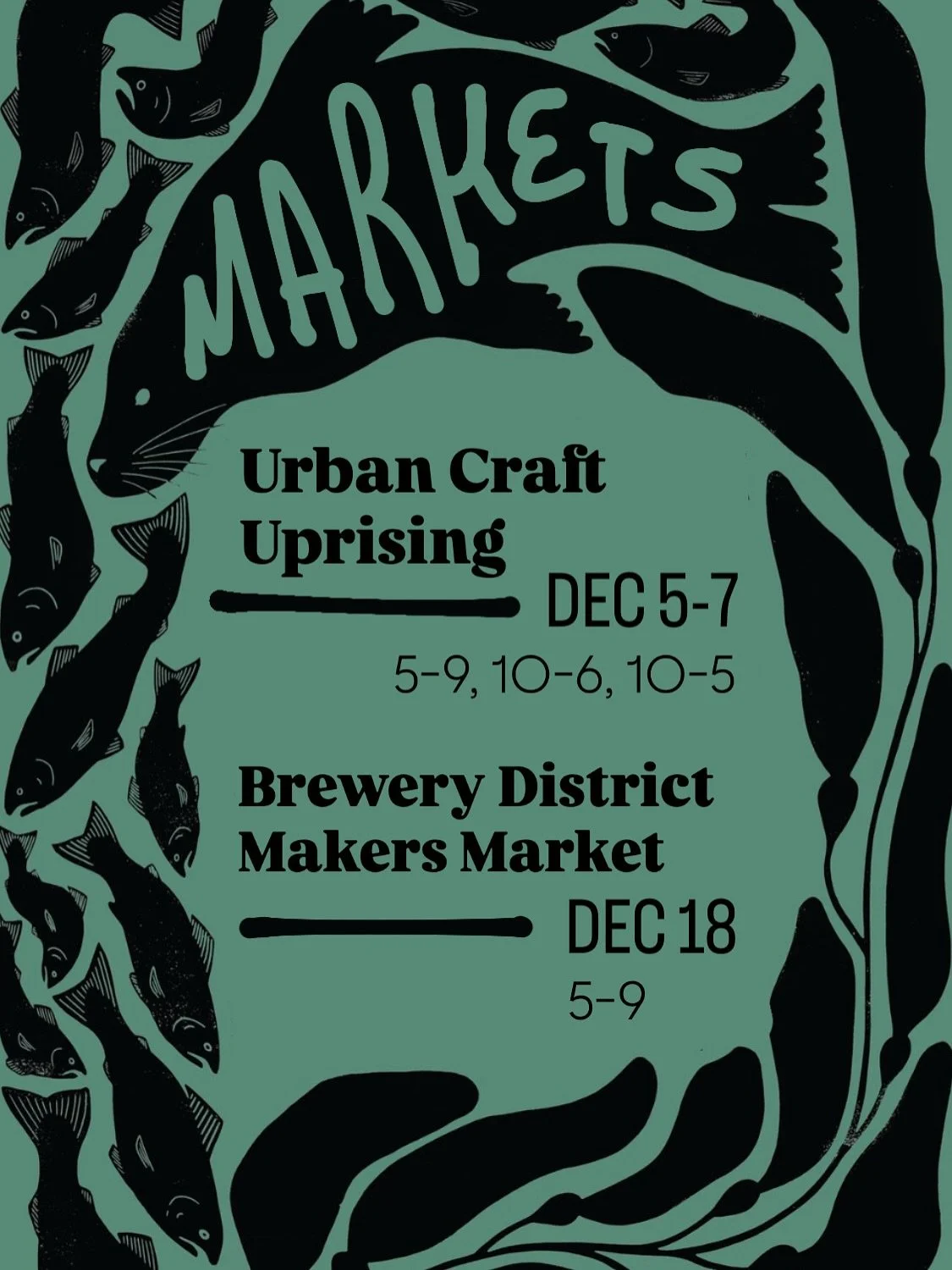 My final two markets of 2025 are fast approaching! I&rsquo;ll be at @urbancraftuprising with a bunch of new stuff, then a week before Christmas at @brewerydistrictmakersmarket for all your last minute holiday goods!