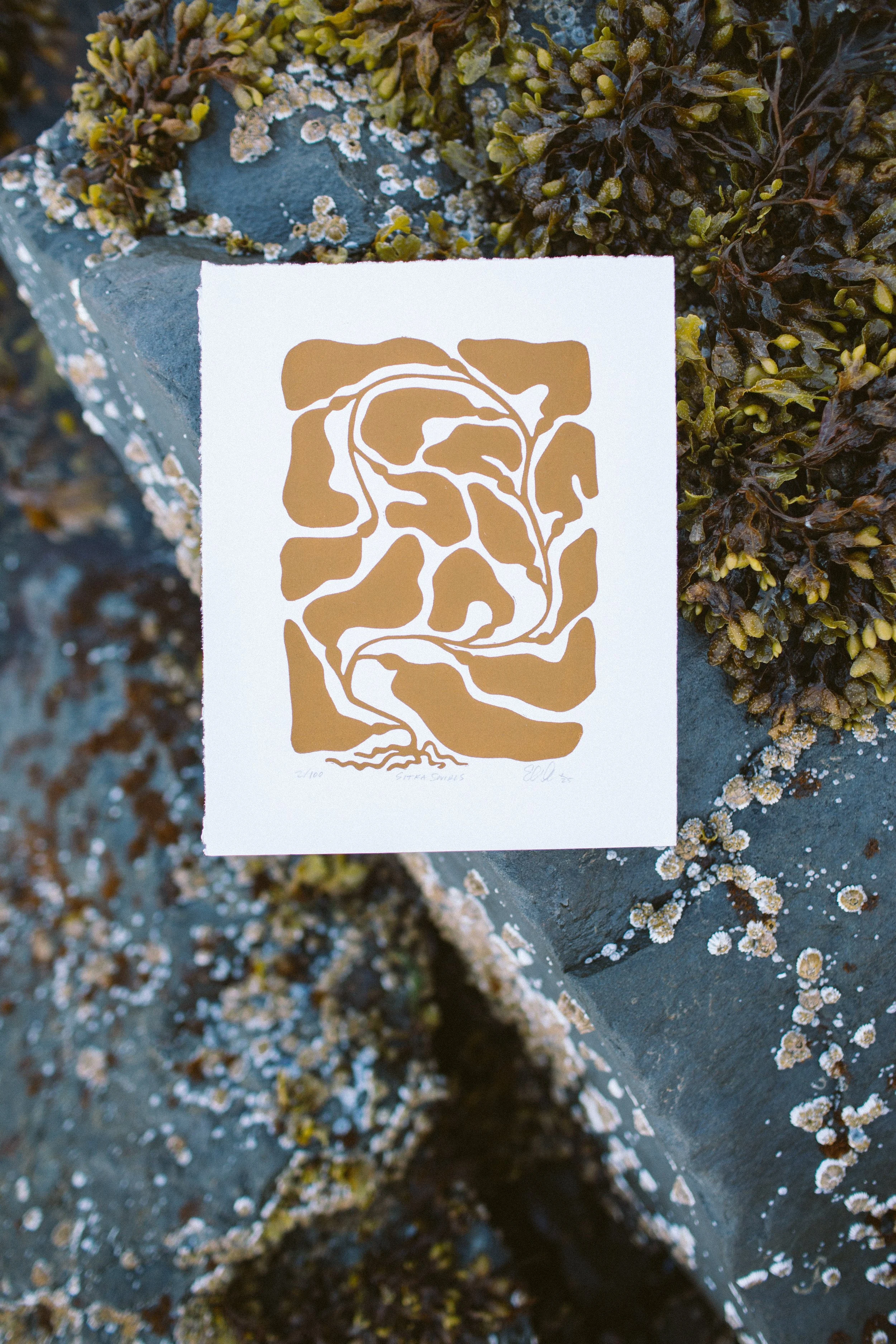 Sitka Swirls Relief Print