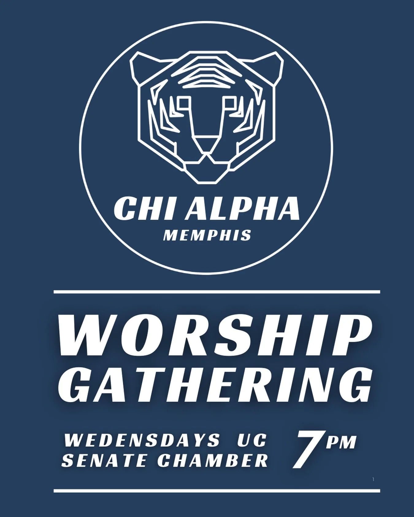 We&rsquo;re excited to worship together! Every Wednesday we gather to worship King Jesus, hear an encouraging message from the Bible, and make new friends. 

7pm UC Senate Chamber 

(pre-service prayer &amp; coffee at 6pm)