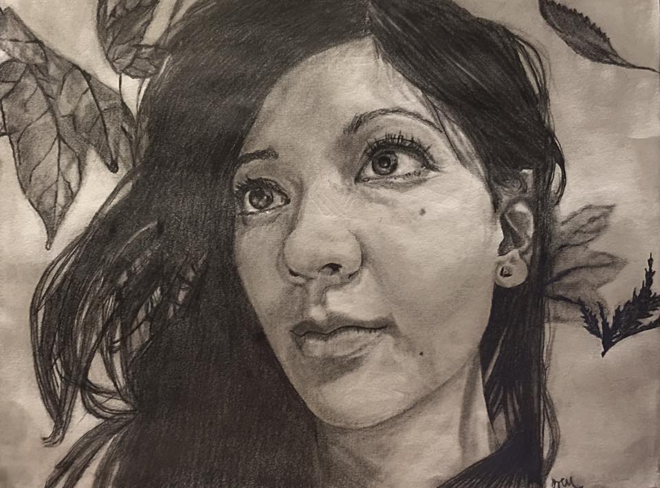 "Blame it on the Changes", graphite on paper.