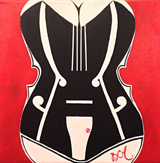 "Pluck Me", 12"x 12" acrylic on canvas.