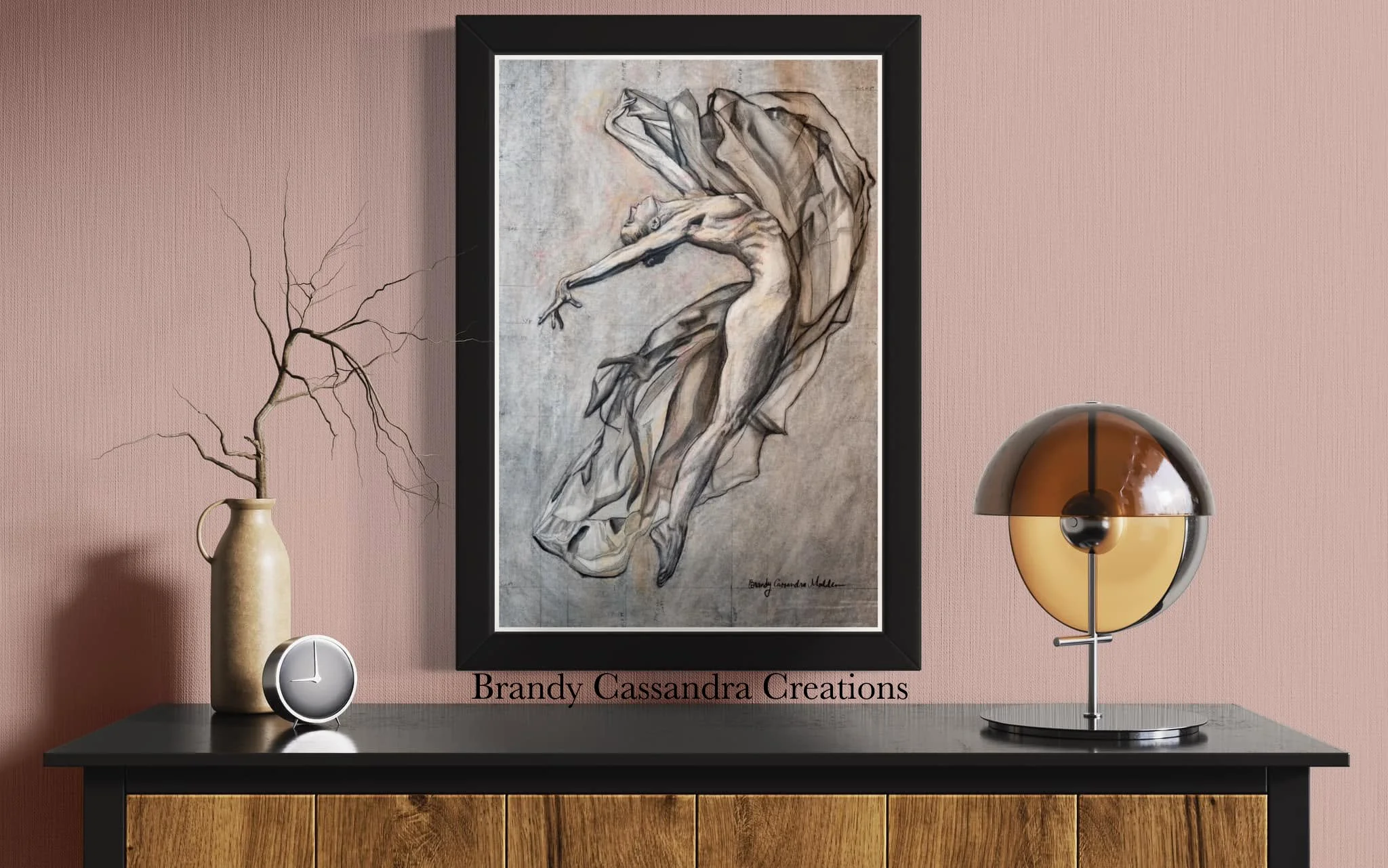 “Reach” — 20" x 30" Award-Winning Original Charcoal & Pastel Figure Study