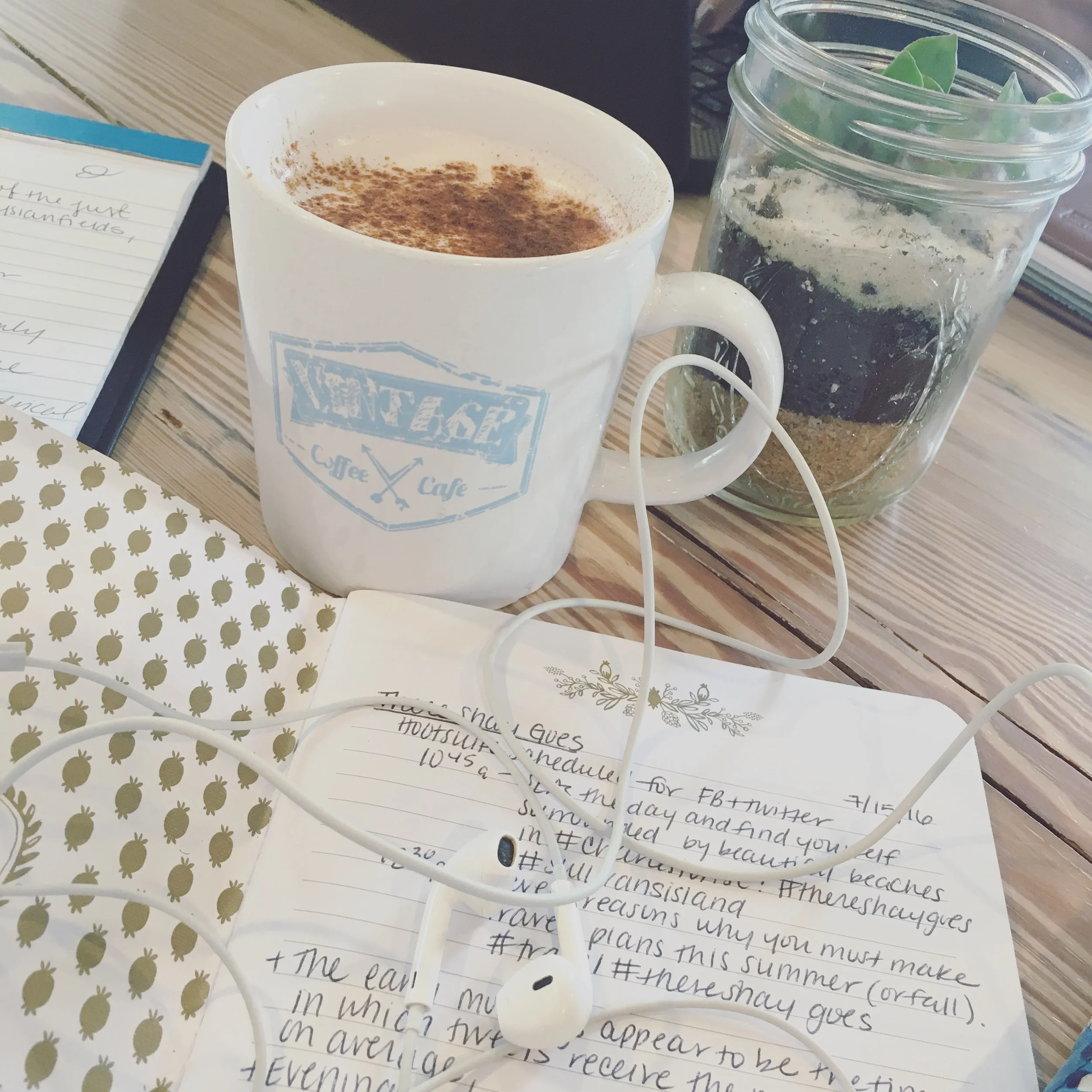 Drinking yet another cappuccino