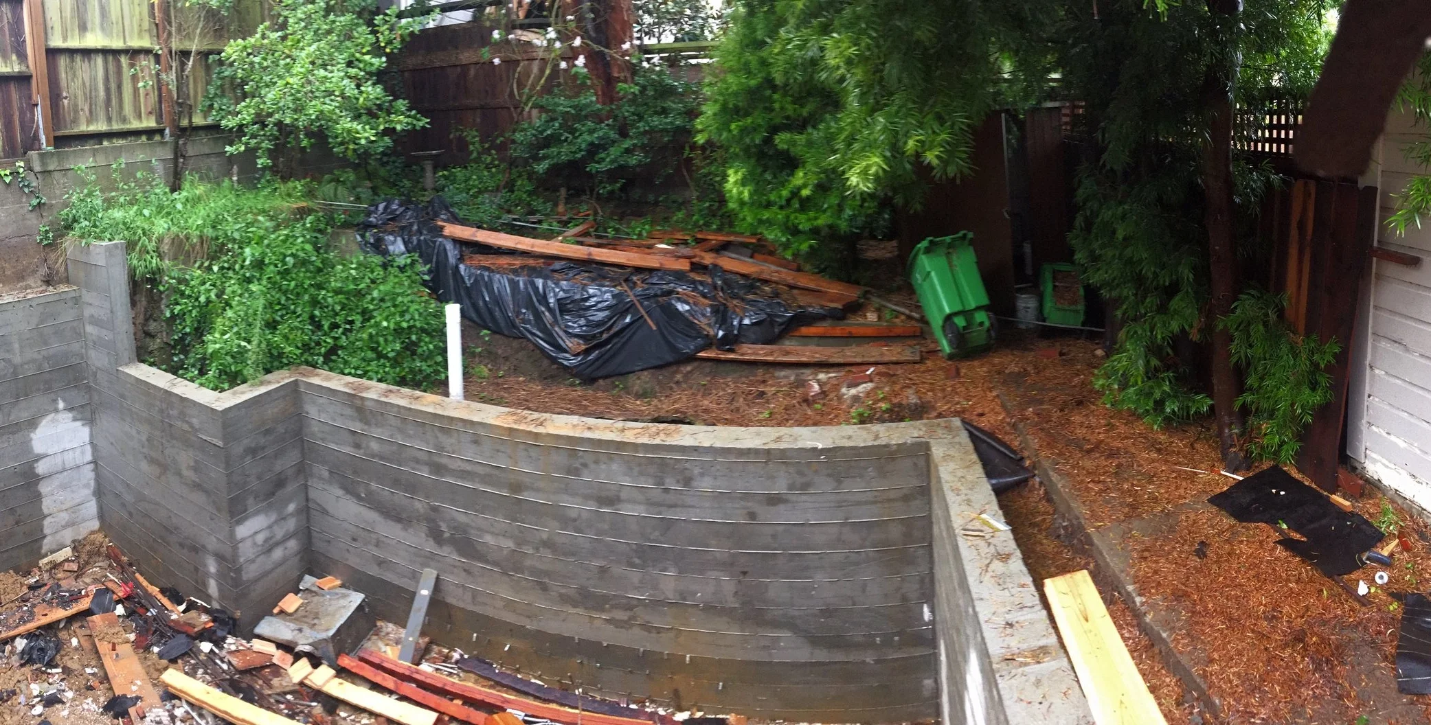 Two-storied patio in Noe Valley, before