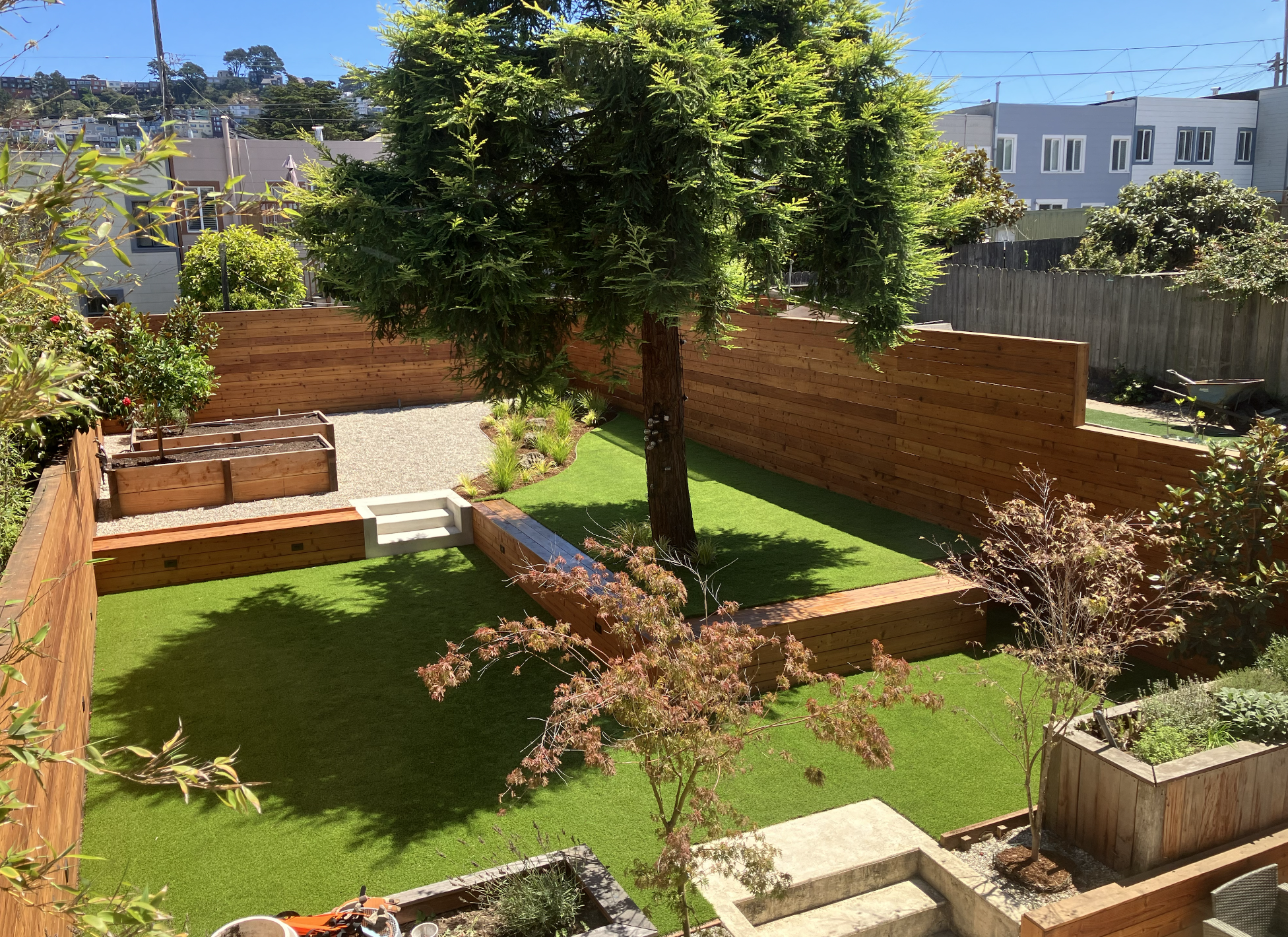Sunset yard, after