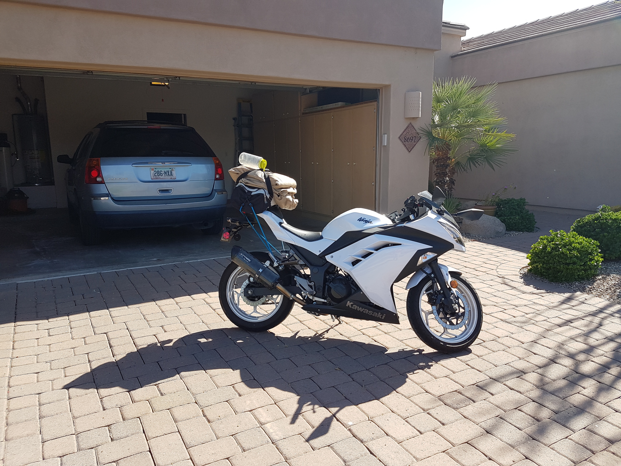 Meanwhile, Benjamin flew to Phoenix to pick up his bike and plans to intercept the Fiat in Flagstaff.