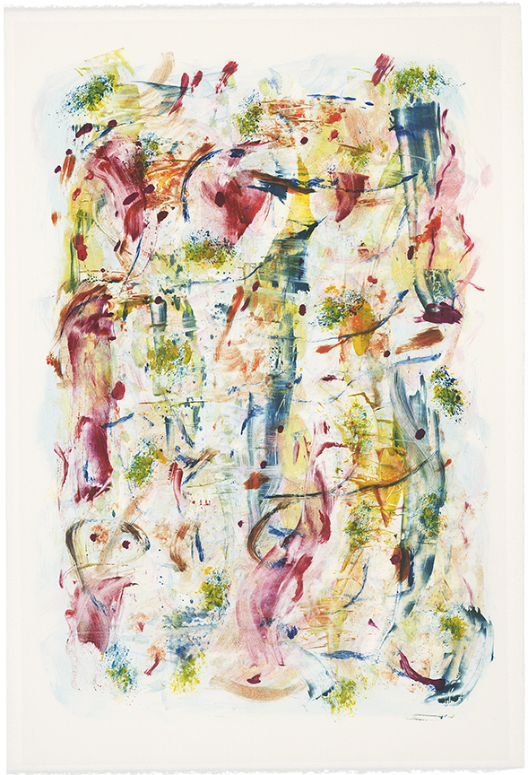 Ever without a hair's breath of sign, 15 x 22 in., monoprint, 2016