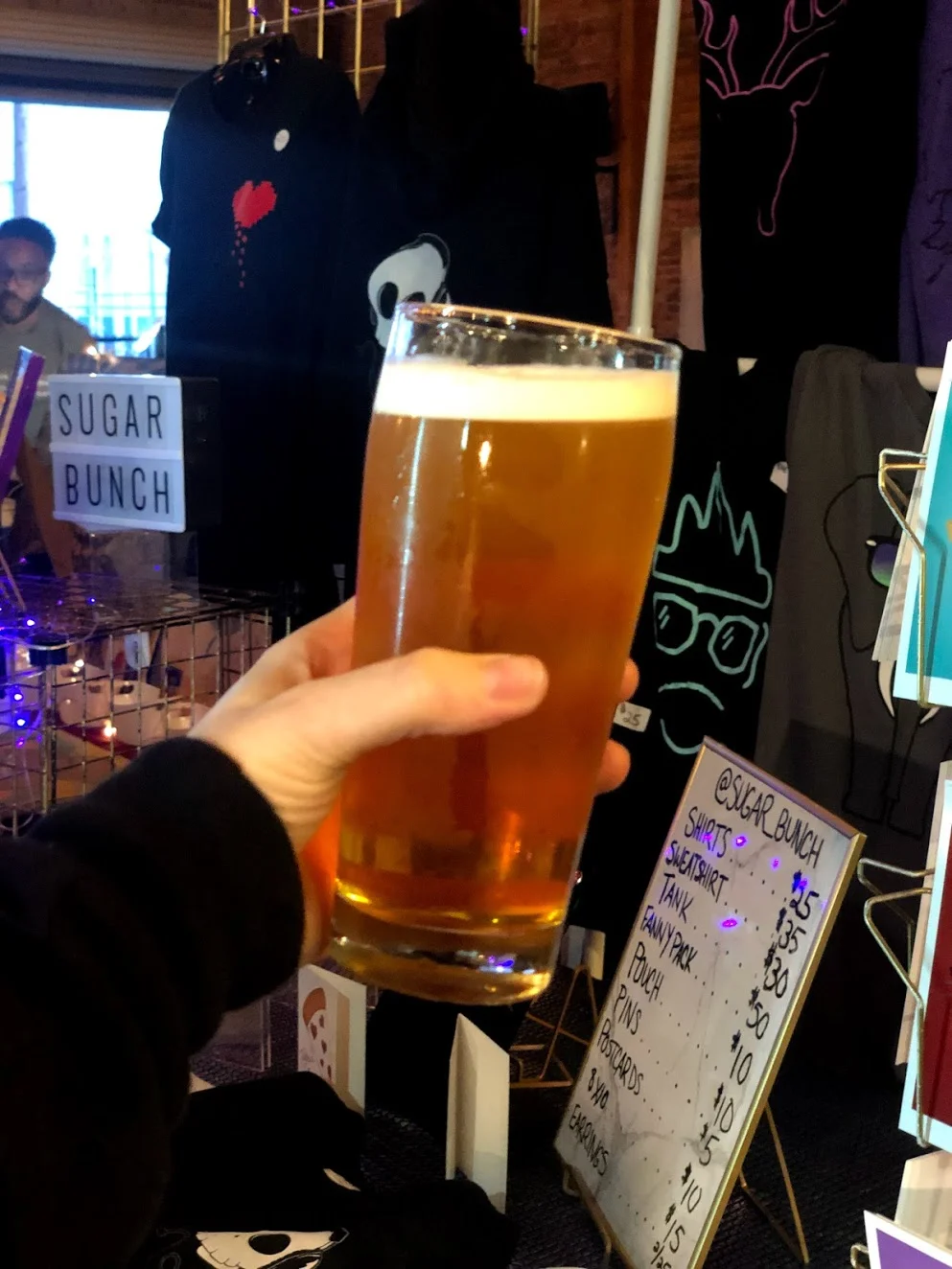 Perks of exhibiting at a brewery!