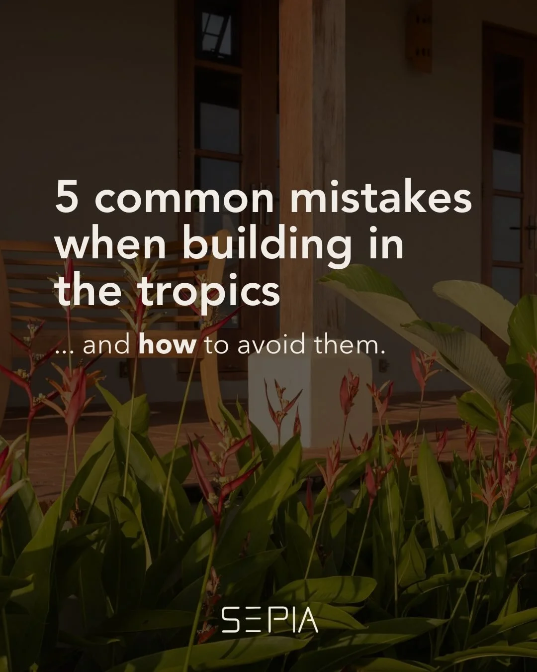 Building your dream home in the tropics is exciting&hellip; until the details start getting overwhelming. 

If you&rsquo;re planning to build a home in Pedas&iacute;, these are some of the common mistakes we see &mdash; and how to avoid them before t