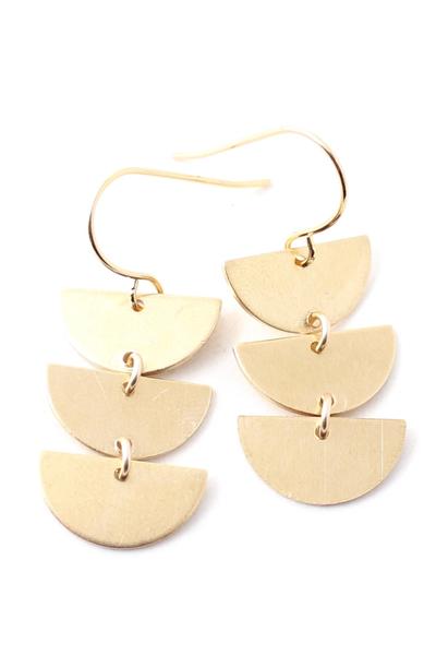 Harvest Earrings _ Brass _ Handcrafted Jewelry _ Made in the USA _ Pepper Place Design