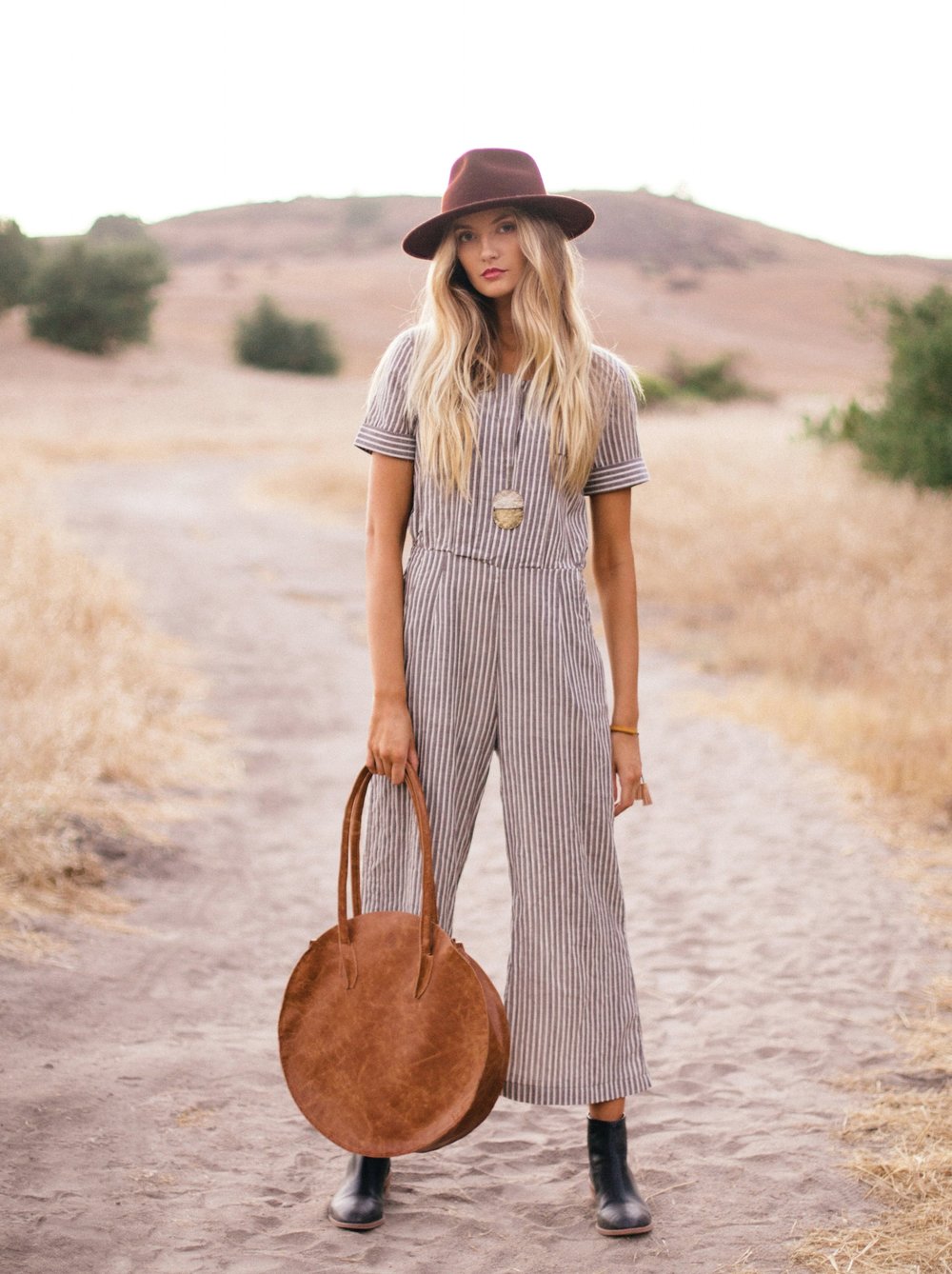 Circumference Round Leather Circle Bag _ Handcrafted Leather Bags _ Made in California _ Pepper Place Design