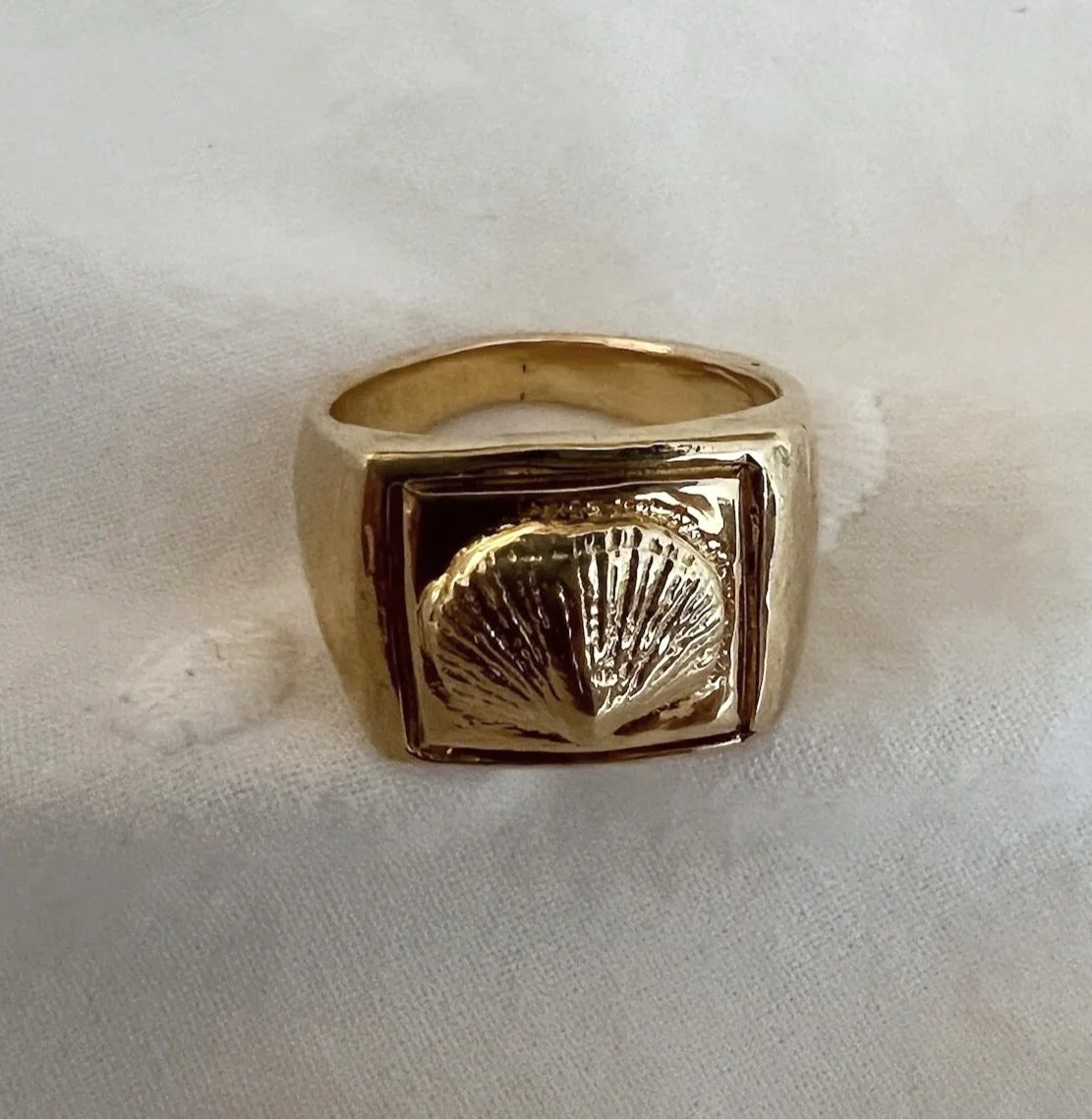 Desert Shell Signet Ring
