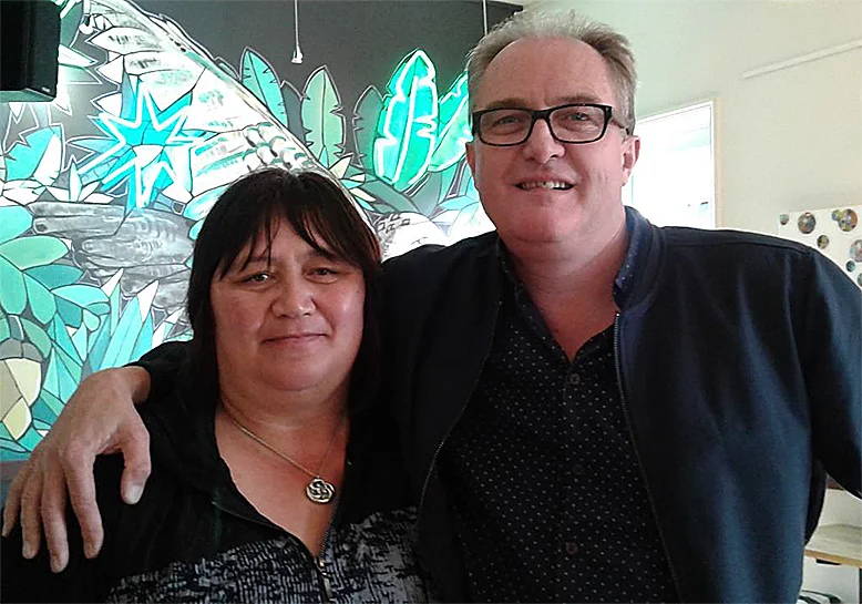 Sonia Hepi-Treanor with Simon Duffy