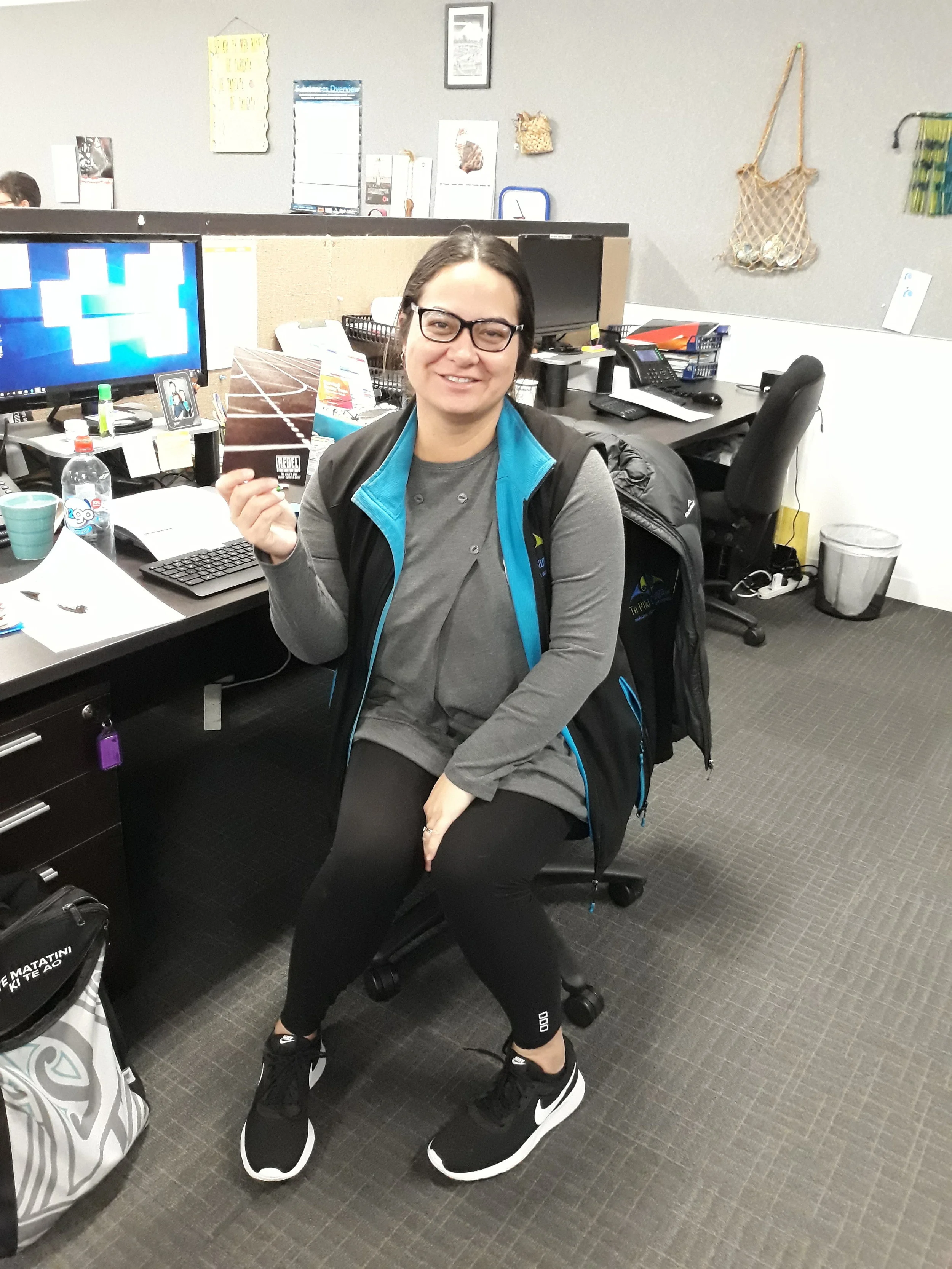 Niki Waitai, prize winner of the Rebel Sports voucher