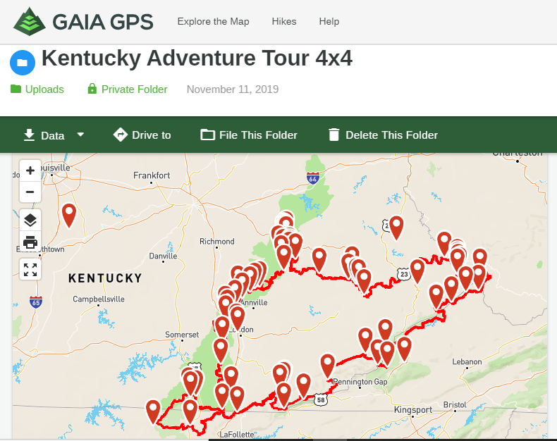 kentucky adventure tour gpx file