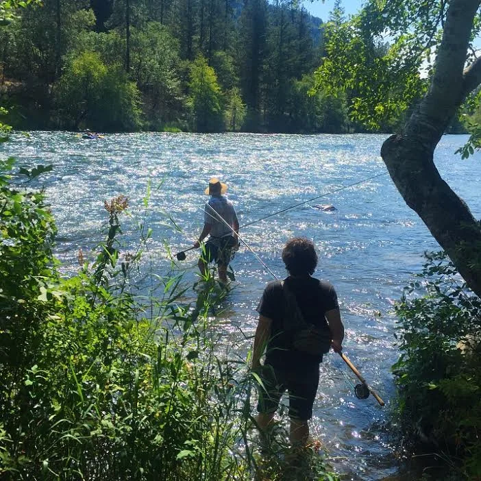 No need to wader up. My friend Max and I see a classic steelhead run for the first time. Photo: Mara Mullen 