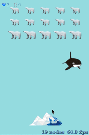User interaction Fourth level - Falling Polar bear