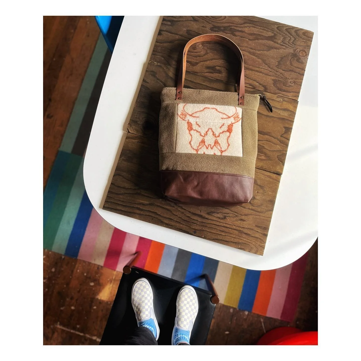 Chasing the good light/ shooting photos this weekend for a spring update in the wool bag shop. 

The refresh goes live Monday at noon (pacific).

I did a MAJOR clean out of my wool inventory last month and realized it was time to start using up all t