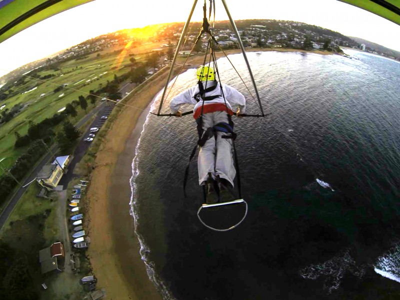 high above the landing zone at longreef