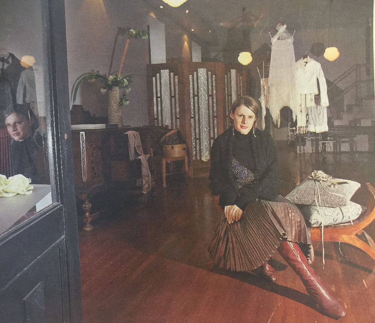 Gwendolynne Burkin Fashion Designer in her Boutique Fitzroy.jpg