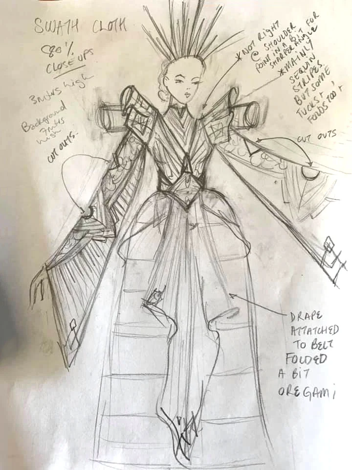 The initial sketch which was way too ambitious in the time frame and having not had time to source materials