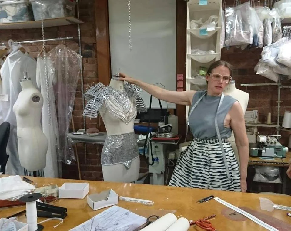 Designer Gwendolynne Burkin working on Kate Miller-Heidke for Eurovision costume 3 .jpg
