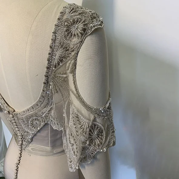 Evangeline close up back Gwendolynne Wedding Dress Melbourne.jpg