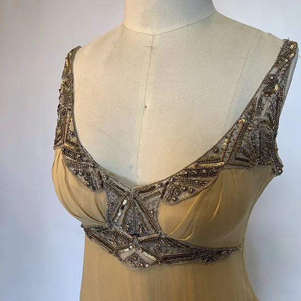 Gold Dress Front close up Gwendolynne Wedding Dress Melbourne .jpg