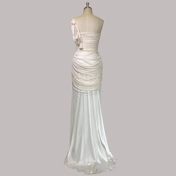 Silk Tulle Draped Dress Back Gwendolynne Wedding Dress Melbourne Sample Sale.jpg