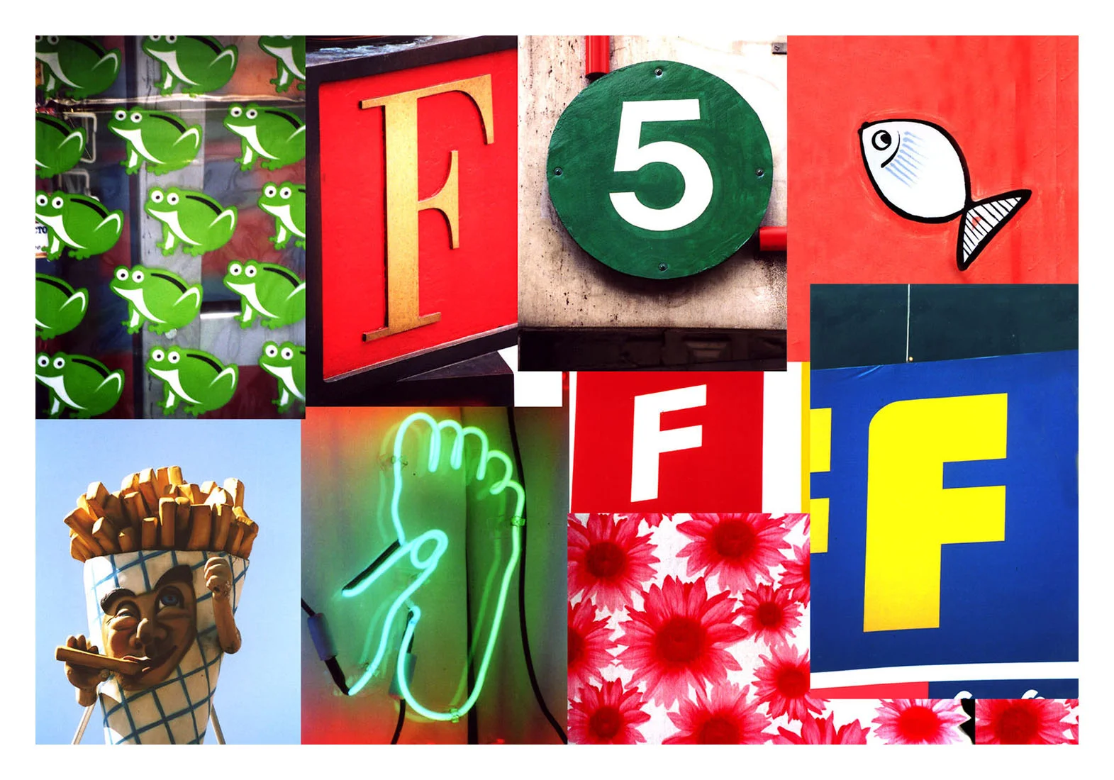 Letter F - Postcard series