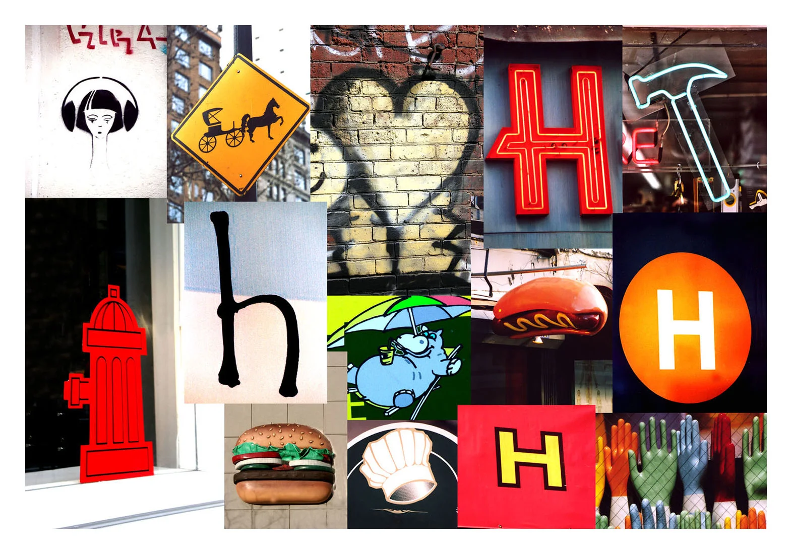 Letter H - Postcard series