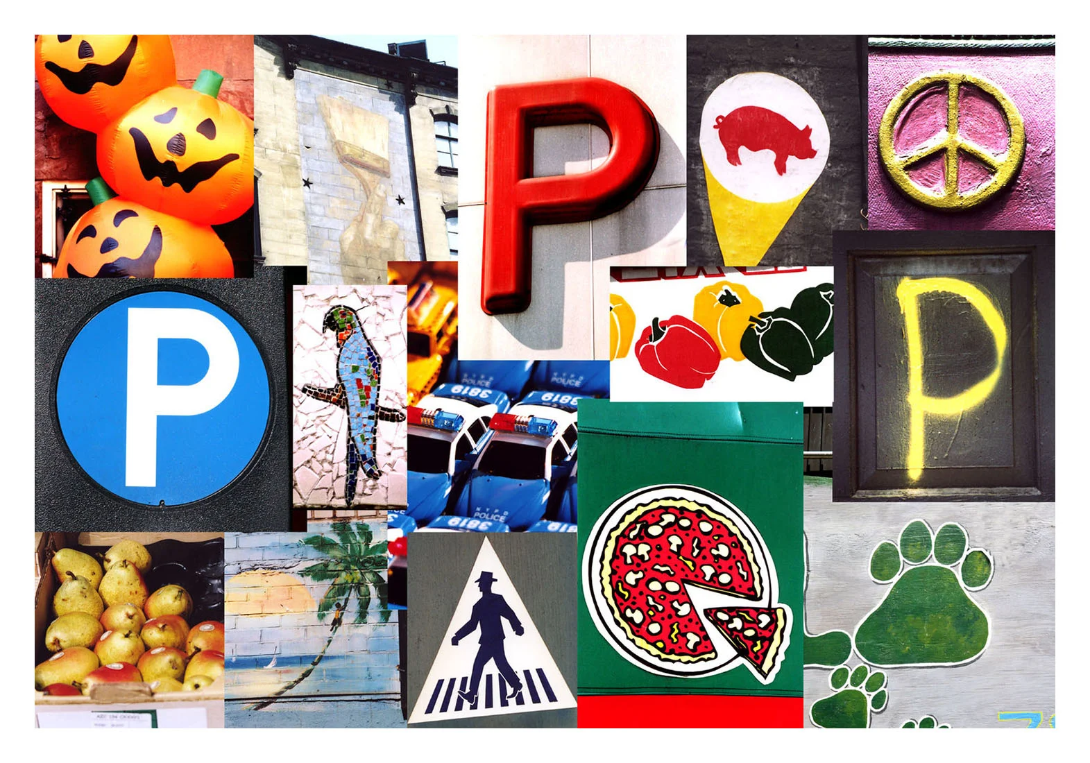 Letter P - Postcard series