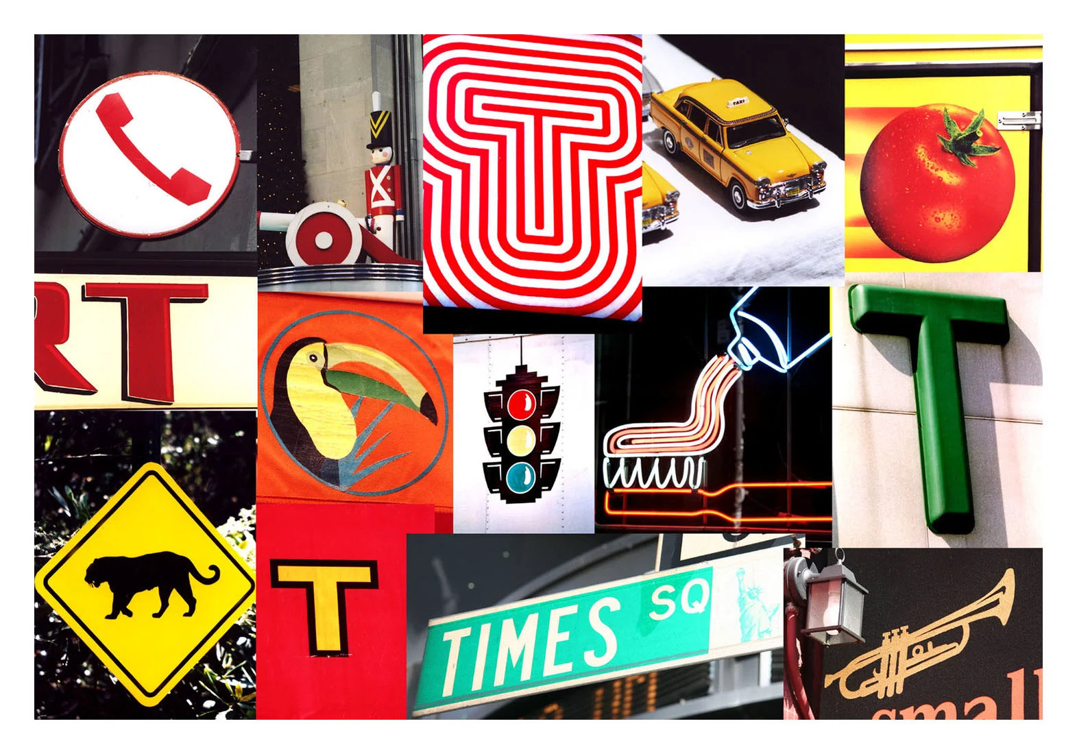 Letter T - Postcard series