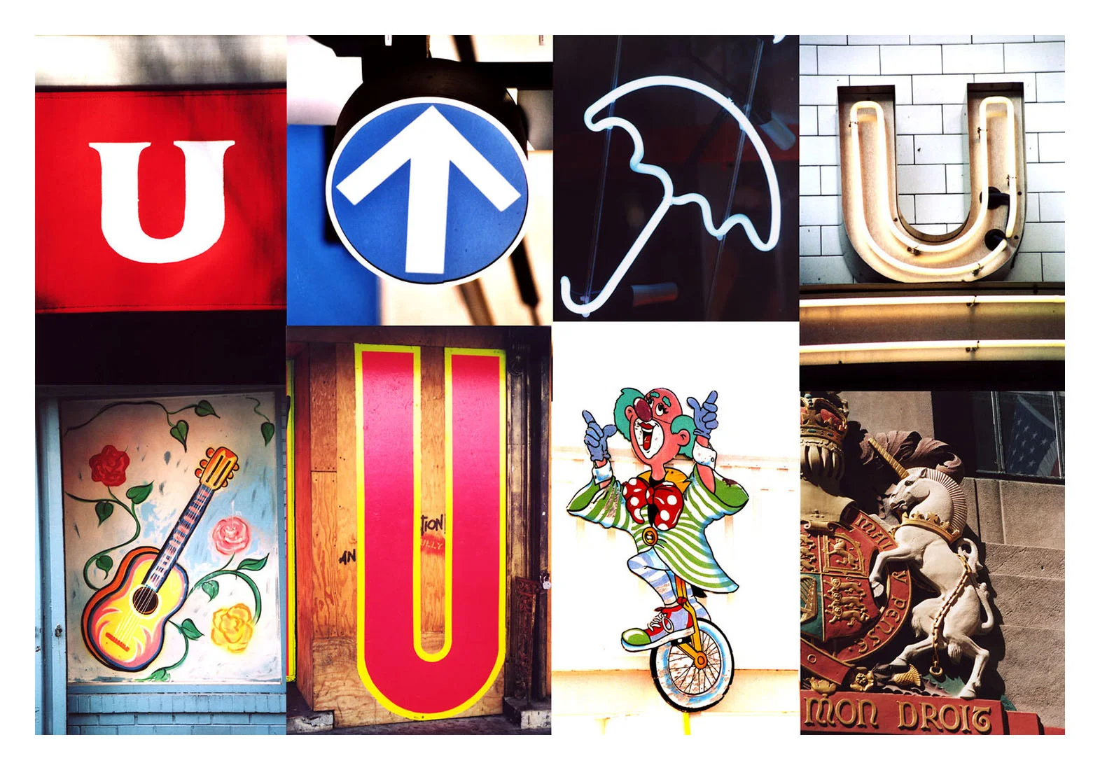 Letter U - Postcard series