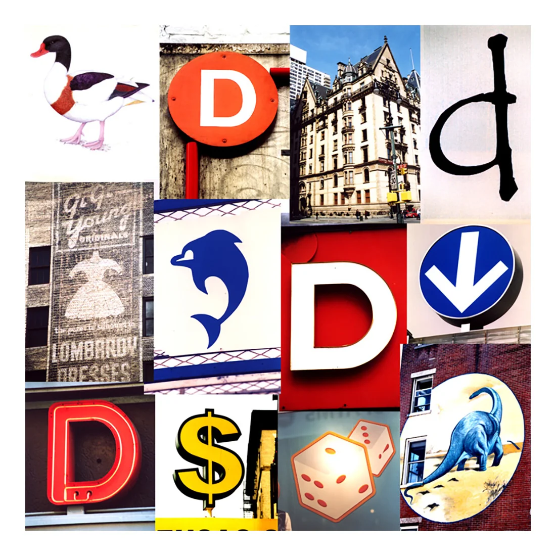 Letter D - Square series