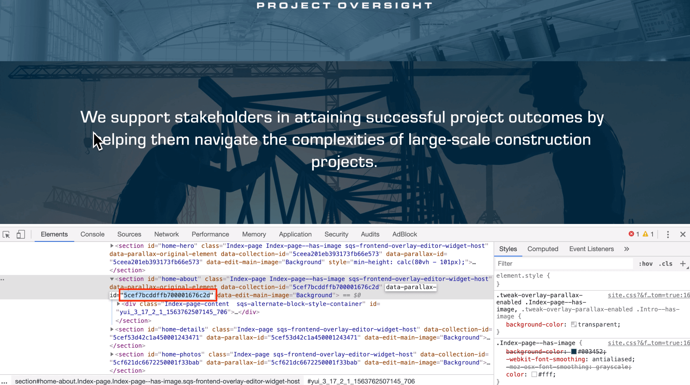 How To Change Or Remove The Index Overlay Color Of One Page In An