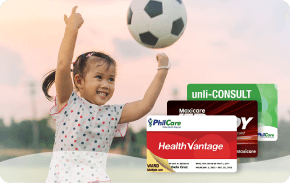 KIDS BUNDLE ₱8,249 one-time payment Includes unlimited consultations, multiple-use confinements and conditional emergency coverage up to 17 years old.