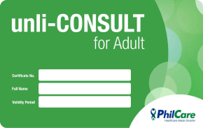 PhilCare Unli-consult for Adults ₱3,600 one-time payment Unlimited medical and dental consultations for 18-64 years old