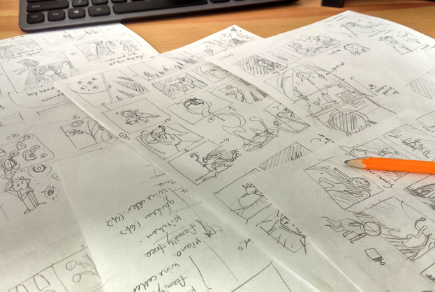  some of the storyboard drafts