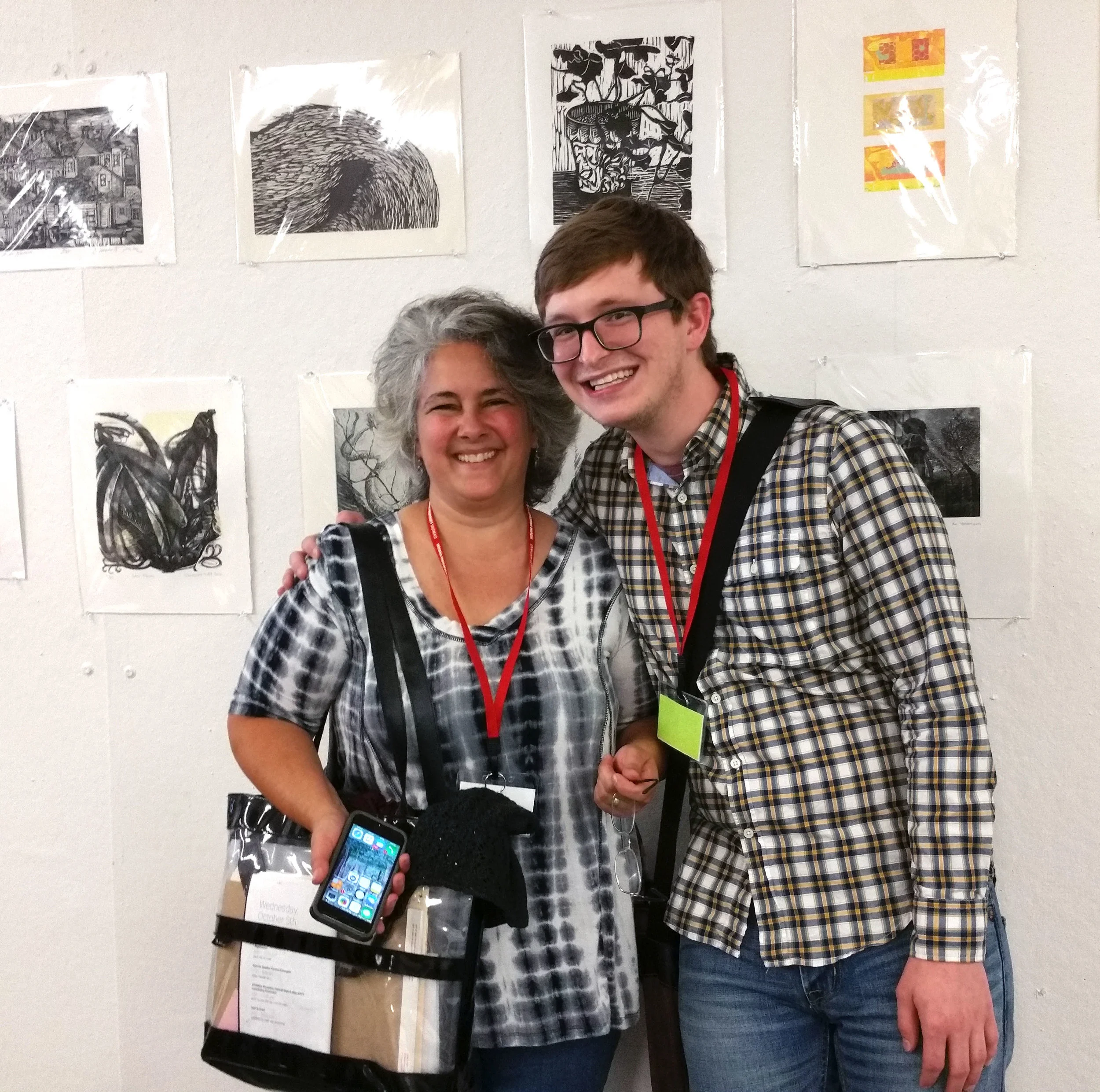 Teacher and student are reunited at the 2016 MAPC conference - Kim Vito and Micah Zavacky.