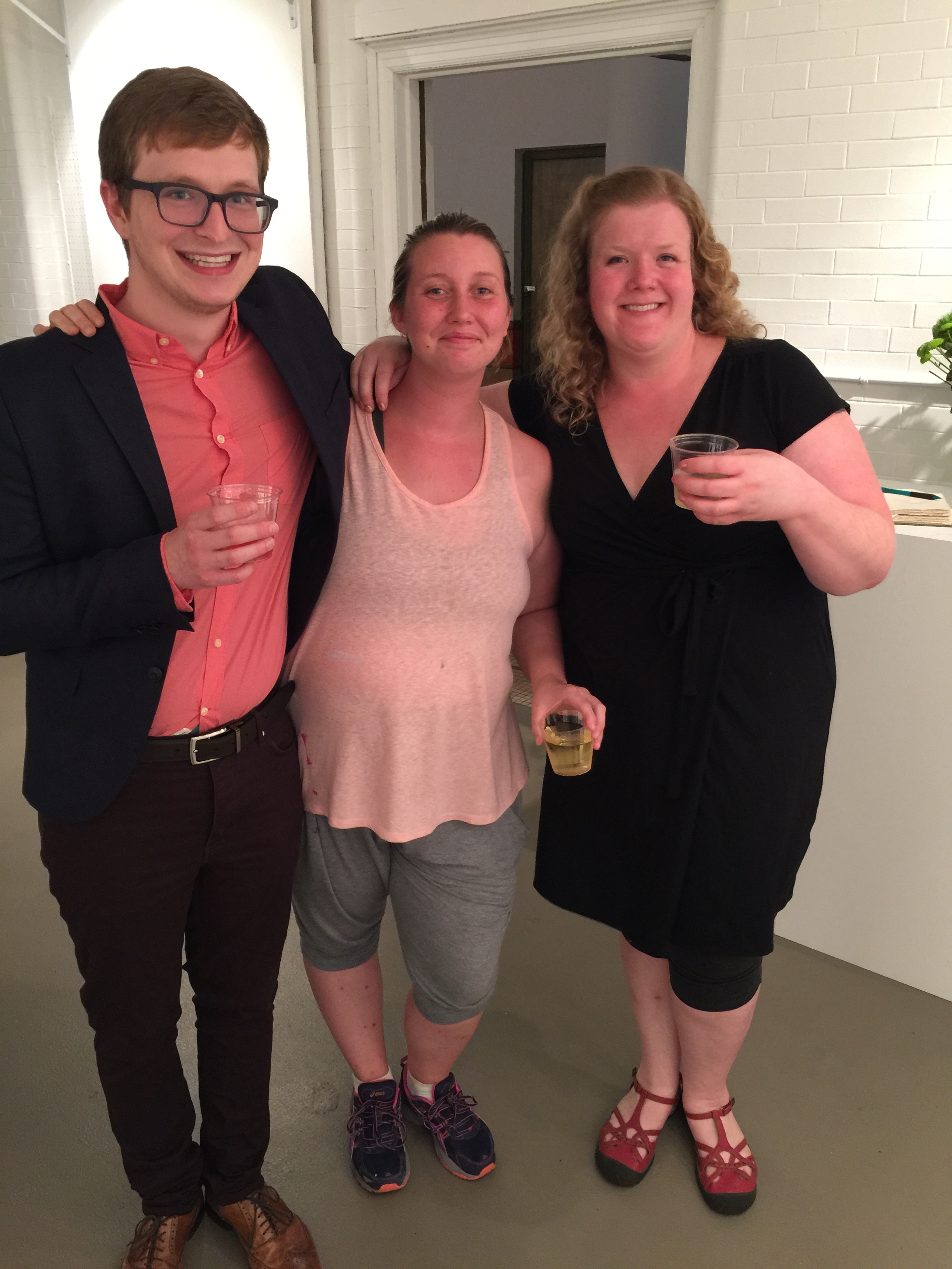  Exhibition shot, Micah Zavacky, MFA candidate in painting Megan Coonelly, and Laura Newman. 