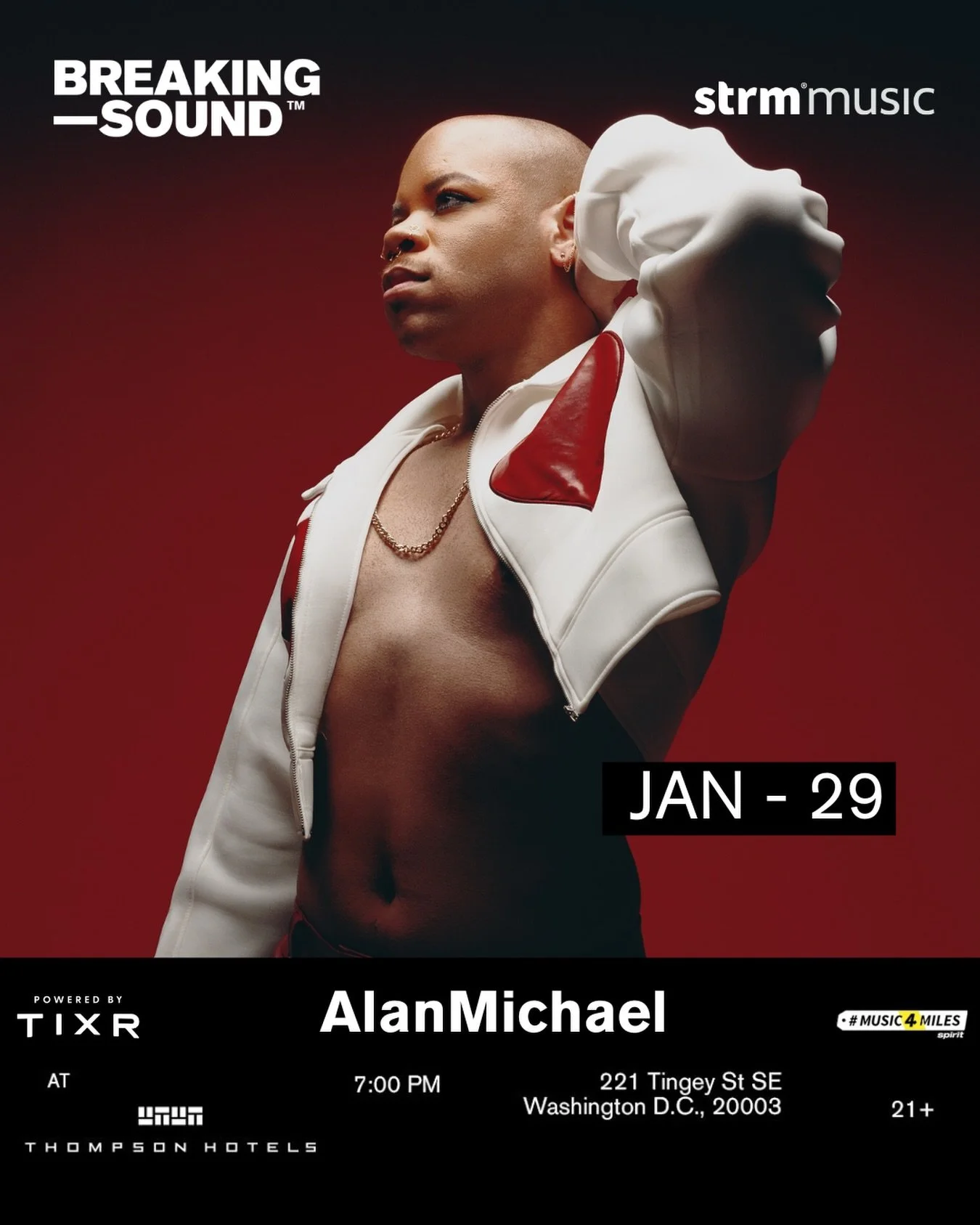 BEYOND excited to announce that playing Breaking Sound at The Thompson Hotel in DC on Jan. 29th! an intimate stripped back set but in a very CHAMPAGNEADO way. can&rsquo;t wait to see yall! tix available now! link in my bio @breakingsound @spiritairli